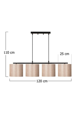 Suspension Valiz - Noir et crème - 4 x 100 W