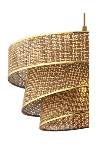 Lámpara de techo Couper Hazeran - Beige y dorado - 45 - 60 W