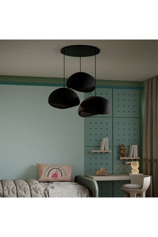 Lámpara de techo Wabi Sabi Haze & Hues - Negro - 3 x 40 W