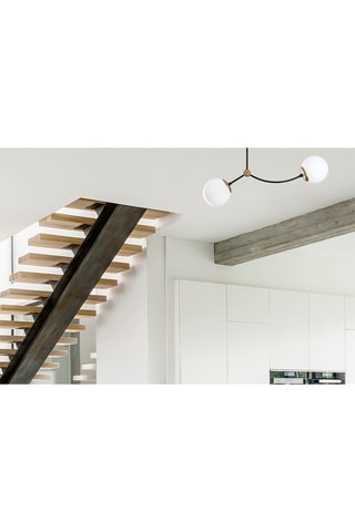 Lámpara de techo Kromozom 1011 - Blanco y negro - 2 x 40 W