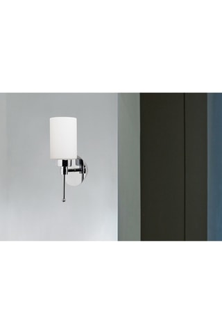 Aplique mural Balcova - Blanco y plateado - 100 W