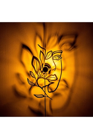 Aplique mural Flower Faced - Negro - 40 W