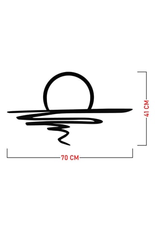 Adorno mural Sparkle - 70 x 41 cm - Negro