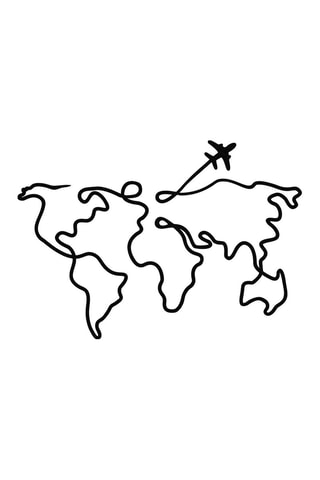 Adorno mural - 60 x 42 x 0,12 cm - Negro