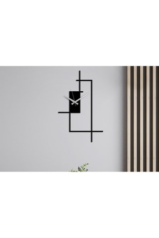 Reloj mural - 49 x 30 cm - Negro