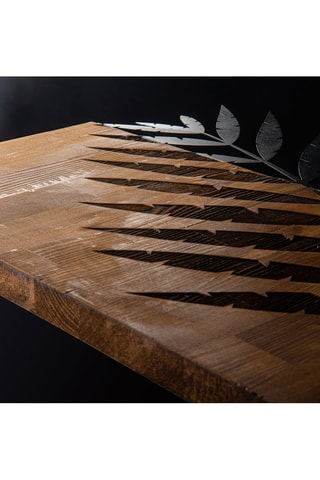 Adorno mural Leaf - Negro y natural - 50 x 58 cm