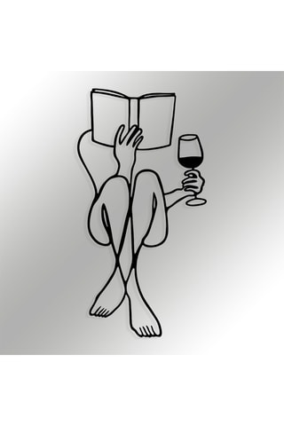 Adorno mural Bien - Negro - 38 x 73 cm