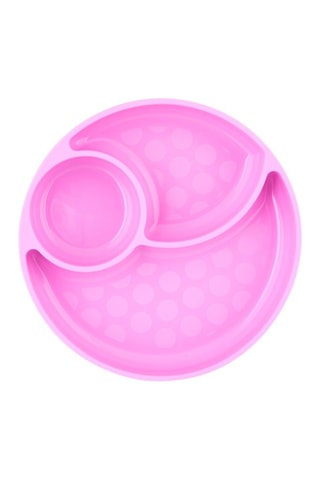 Piatto in silicone con scomparti - Rosa