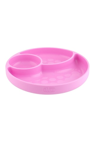 Piatto in silicone con scomparti - Rosa