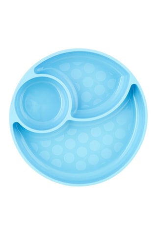 Piatto in silicone con scomparti - Blu