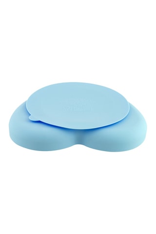 Piatto cuore in silicone - Da 9 mesi - Blu