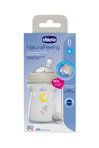 Biberon senza BPA in vetro borosilicato - 250 ml