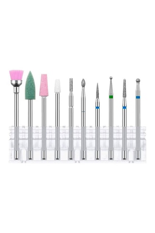 Kit 10 punte per fresa unghie - 10 pezzi