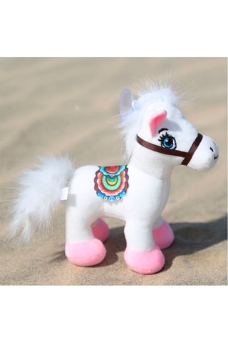 Peluche ventosa cavallo - Bianco - 17 x 18 cm