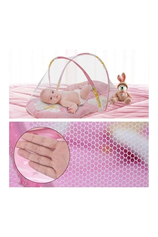 Tenda a zanzariera pieghevole e portatile per bambini con materasso e cuscino - 60 x 58 x 55 cm