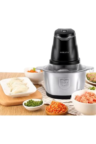 Tritatutto elettrico - 2 l - Argentato e nero