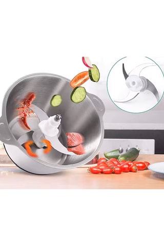 Tritatutto elettrico - 2 l - Argentato e nero