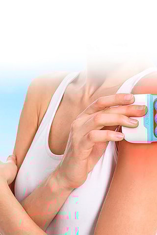 Rullo di ghiaccio per viso - Rosa e bianco