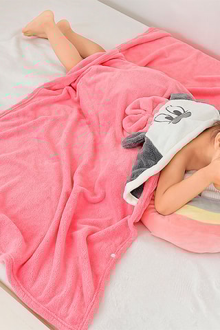 Mantella da bagno in pile - Petrolio