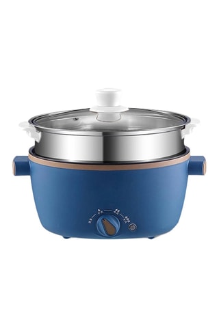 Pentola a pressione vapore elettrica multifunzione - Blu - 2,5 l