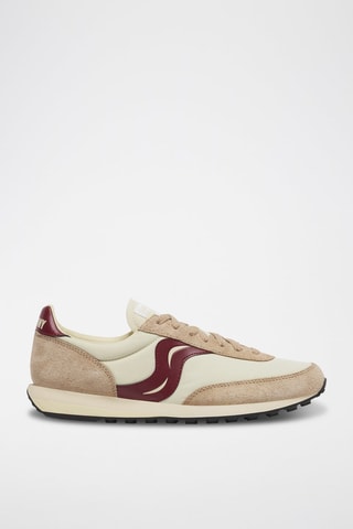 Nubuck Sneakers Trainer 80 - Beige en bordeauxrood