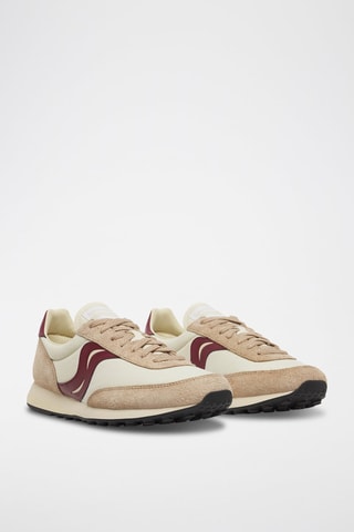 Nubuck Sneakers Trainer 80 - Beige en bordeauxrood
