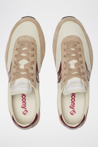 Nubuck Sneakers Trainer 80 - Beige en bordeauxrood