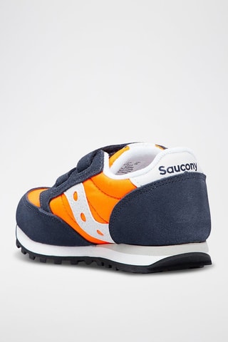 Nubuck Sneakers Jazz Double HL - Zwart en oranje