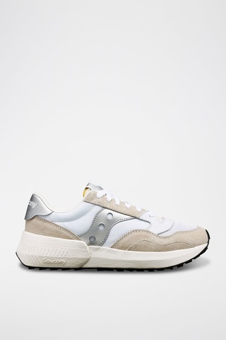 Nubuck Sneakers Jazz - Wit en zilverkleurig