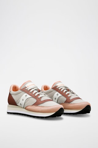 Zapatillas Jazz Triple - Blanco y rosa