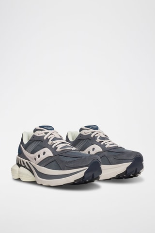 Zapatillas de nobuk Grid NXT - Gris oscuro y blanco