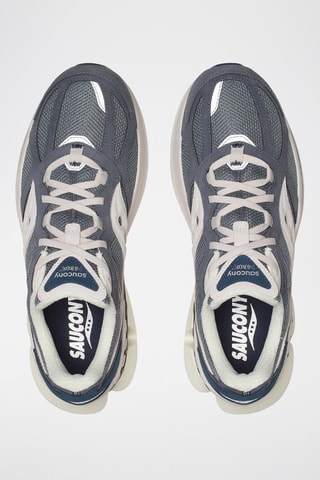 Zapatillas de nobuk Grid NXT - Gris oscuro y blanco