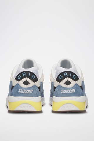 Zapatillas de nobuk Grid Shadow 2 - Azul cobalto y blanco