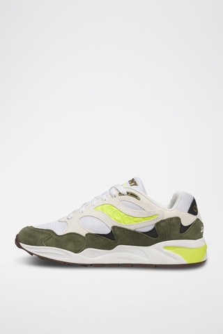 Zapatillas de nobuk Grid Shadow 2 - Blanco y verde