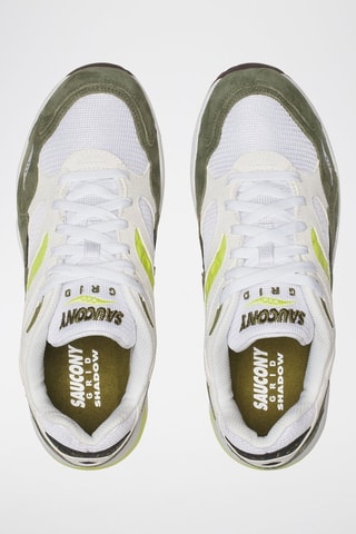 Zapatillas de nobuk Grid Shadow 2 - Blanco y verde