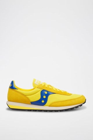 Zapatillas de piel Trainer 80 - Amarillo y azul rey