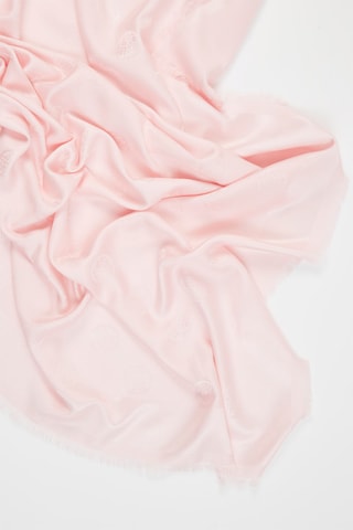 Foulard en soie et laine Logo - Rose
