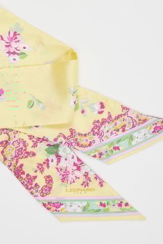 Bandeau en soie Kiss - Jaune et rose