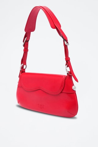 Sac porté épaule en cuir - Rouge