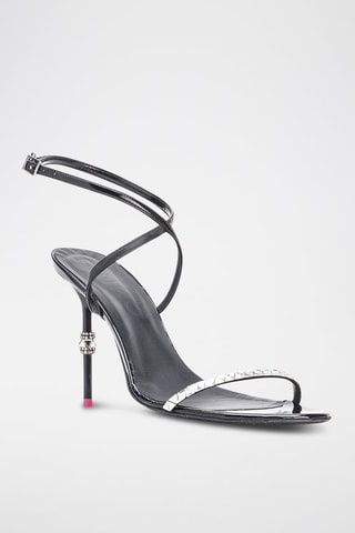 Sandales à talons vernies - Noir