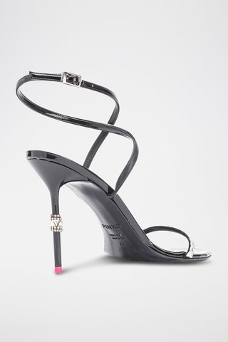 Sandales à talons vernies - Noir