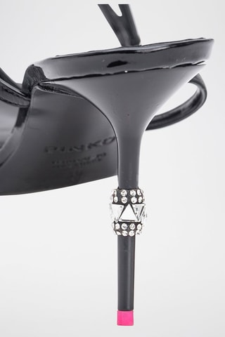 Sandales à talons vernies - Noir