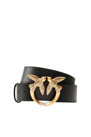 Ceinture en cuir Love Berry - Noir