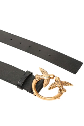 Ceinture en cuir Love Berry - Noir