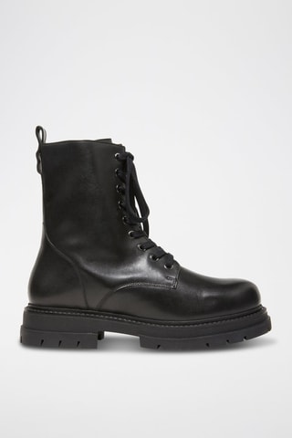 Bottines en cuir - Noir