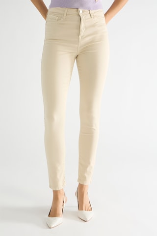 Pantalon skinny taille haute Tamara - Beige