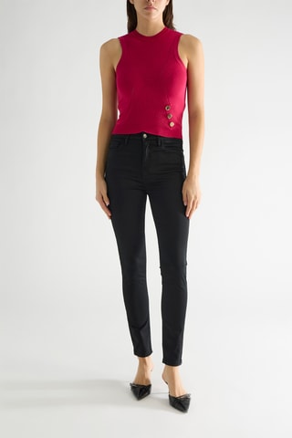 Pantalon skinny taille haute Tamara - Noir
