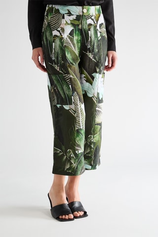 Pantalon regular en lin Kipton - Vert clair