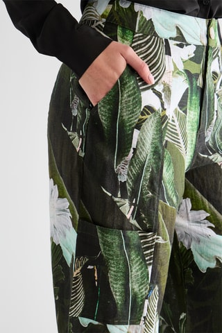 Pantalon regular en lin Kipton - Vert clair