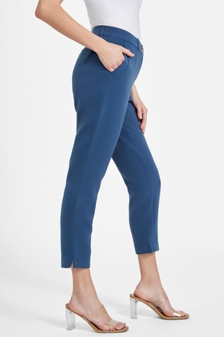 Pantalon regular 7/8 - Bleu